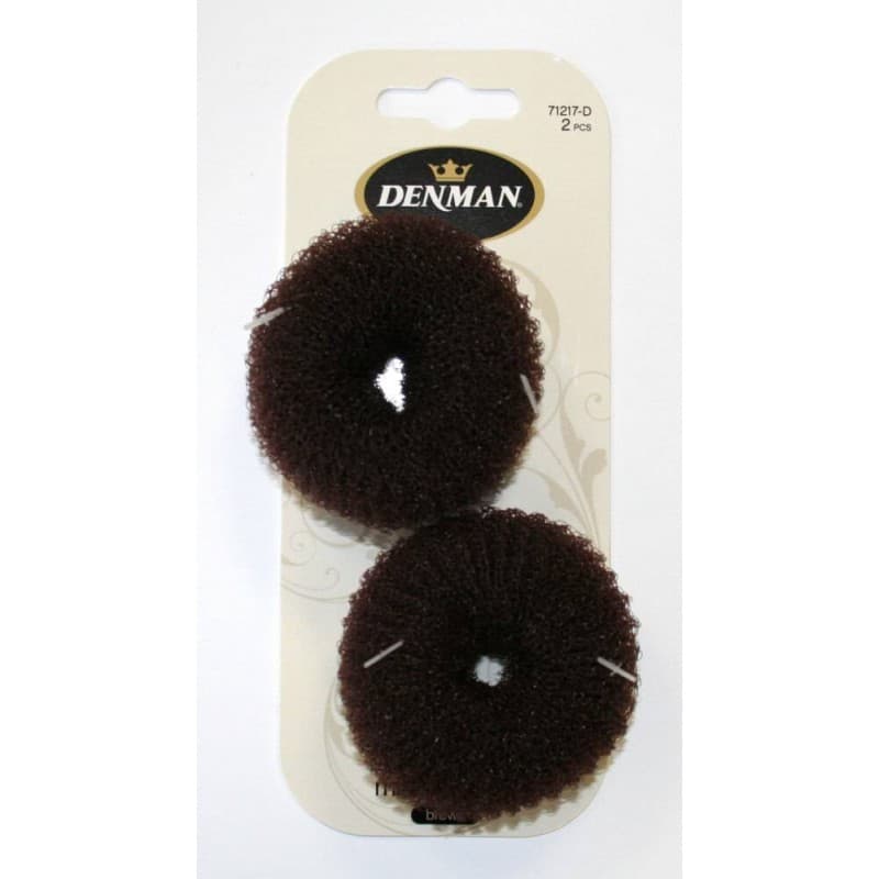 DENMAN 2 PCS BROWN MINI BUN RING